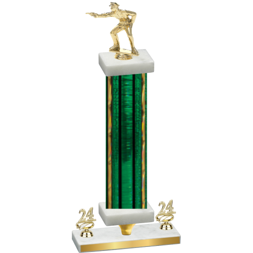 Premium Single Green Glacier Year Shooter Trophy