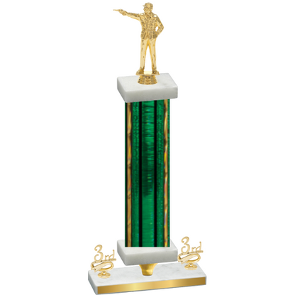 Premium Single Green Glacier Third Place Shooter Trophy