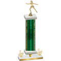Premium Single Green Glacier Third Place Skater Trophy