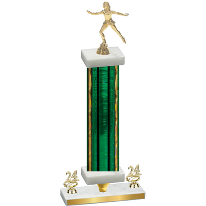Premium Single Green Glacier Year Skater Trophy