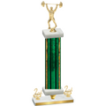Premium Single Green Glacier Second Place Weights Trophy