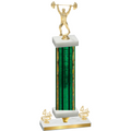 Premium Single Green Glacier Fourth Place Weights Trophy