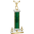 Premium Single Green Glacier Victory Weights Trophy