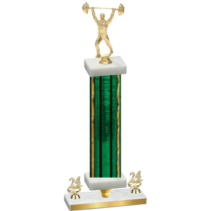 Premium Single Green Glacier Year Weights Trophy