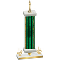 Premium Single Green Glacier First Place Chess Trophy