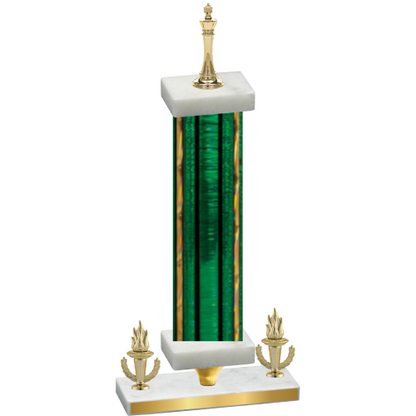 Premium Single Green Glacier Victory Chess Trophy