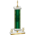 Premium Single Green Glacier Year Chess Trophy