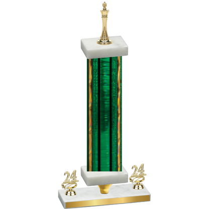 Premium Single Green Glacier Year Chess Trophy