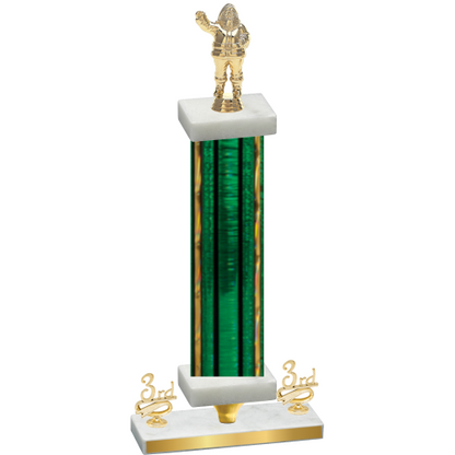 Premium Single Green Glacier Third Place Holiday Trophy