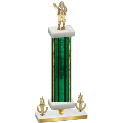 Premium Single Green Glacier Victory Holiday Trophy