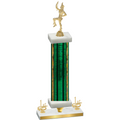 Premium Single Green Glacier First Place Majorette Trophy