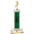 Premium Single Green Glacier Second Place Majorette Trophy