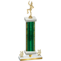 Premium Single Green Glacier Year Majorette Trophy