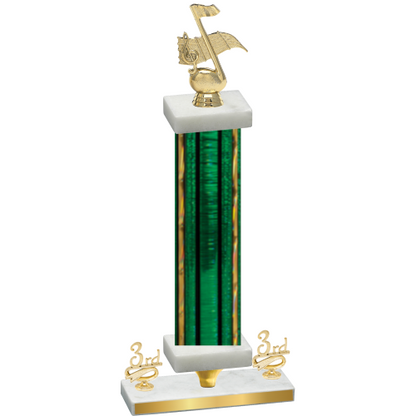 Premium Single Green Glacier Third Place Music Trophy