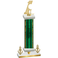 Premium Single Green Glacier Victory Golf Trophy