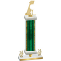 Premium Single Green Glacier Year Golf Trophy
