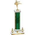 Premium Single Green Glacier Victory Karate Trophy