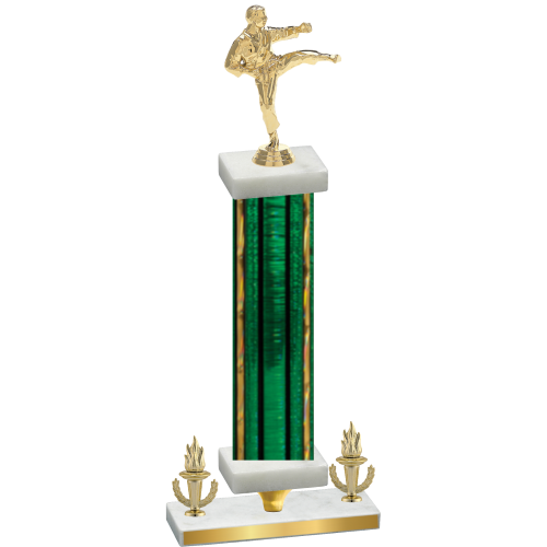 Premium Single Green Glacier Victory Karate Trophy