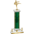 Premium Single Green Glacier Year Karate Trophy