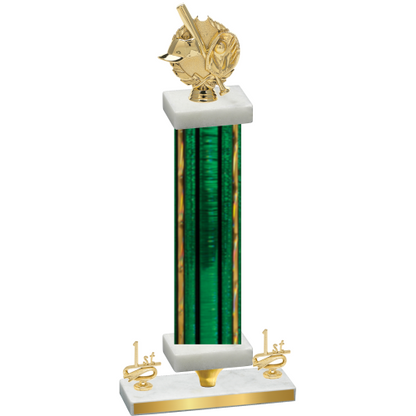 Premium Single Green Glacier First Place Baseball Trophy