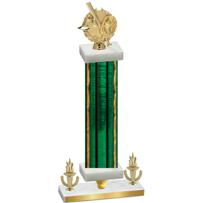 Premium Single Green Glacier Victory Baseball Trophy