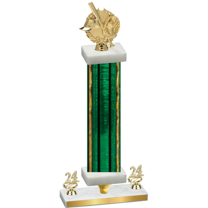 Premium Single Green Glacier Year Baseball Trophy