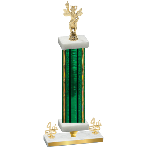 Premium Single Green Glacier Fourth Place Academics Trophy