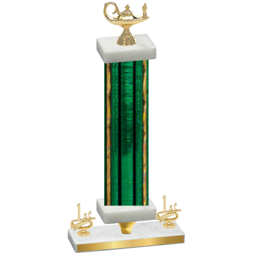 Premium Single Green Glacier First Place Academics Trophy