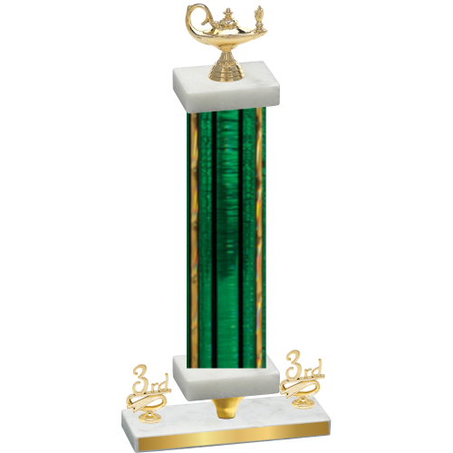 Premium Single Green Glacier Third Place Academics Trophy