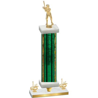 Premium Single Green Glacier First Place Baseball Trophy