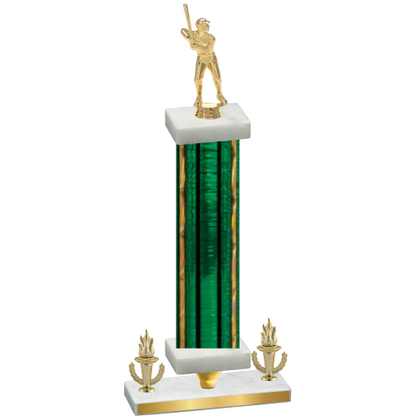 Premium Single Green Glacier Victory Baseball Trophy