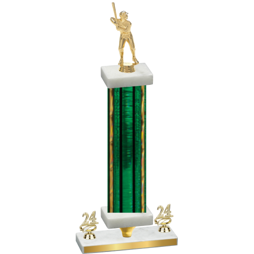 Premium Single Green Glacier Year Baseball Trophy