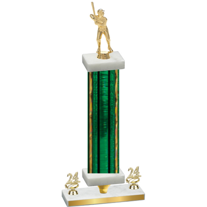 Premium Single Green Glacier Year Baseball Trophy