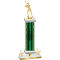Premium Single Green Glacier Third Place Softball Trophy