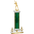 Premium Single Green Glacier Victory Softball Trophy