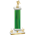 Premium Single Green Carbon Fiber First Place Rugby Trophy