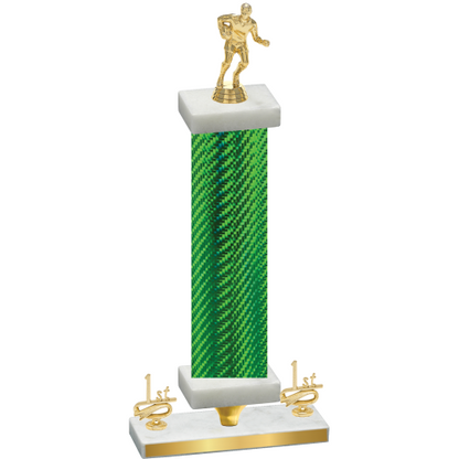 Premium Single Green Carbon Fiber First Place Rugby Trophy