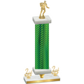 Premium Single Green Carbon Fiber Second Place Rugby Trophy
