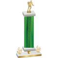 Premium Single Green Carbon Fiber Fourth Place Rugby Trophy