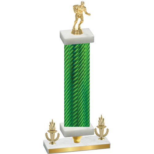 Premium Single Green Carbon Fiber Victory Rugby Trophy