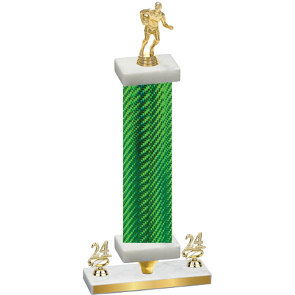 Premium Single Green Carbon Fiber Year Rugby Trophy