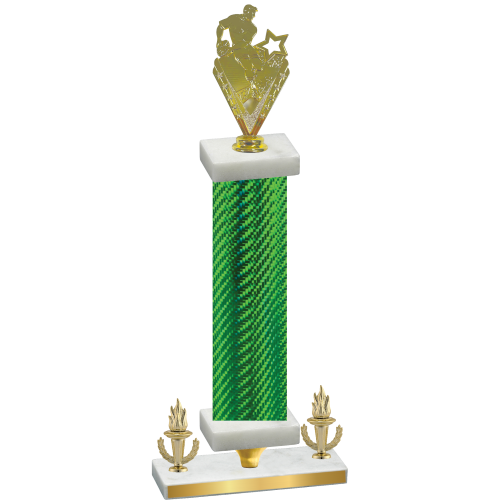 Premium Single Green Carbon Fiber Victory Rugby Trophy