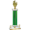 Premium Single Green Carbon Fiber Year Rugby Trophy
