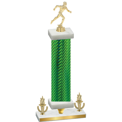 Premium Single Green Carbon Fiber Victory Running Trophy