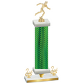 Premium Single Green Carbon Fiber Second Place Running Trophy
