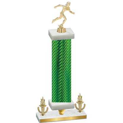 Premium Single Green Carbon Fiber Victory Running Trophy