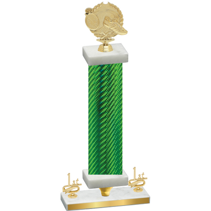 Premium Single Green Carbon Fiber First Place Running Trophy