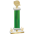 Premium Single Green Carbon Fiber Third Place Running Trophy