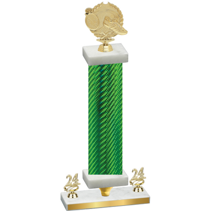 Premium Single Green Carbon Fiber Year Running Trophy