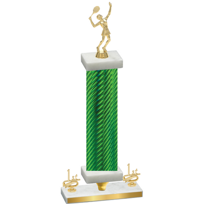 Premium Single Green Carbon Fiber First Place Tennis Trophy